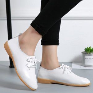 White Women Genuine Leather Loafers Size 11 (Never been worn)